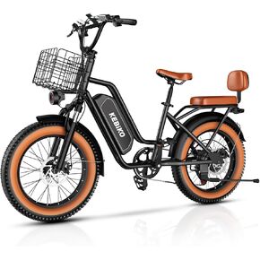 دراجة كهربائية للبالغين ، 20 "× 4" إطار الدهون 35mph Ebike ، 1450W دراجة تنقل الذروة مع بطارية 48 فولت 20AH القابلة للإزالة 960WH ، 80 ميل كحد أقصى المدى 7 سرعات فرامل القرص 2 مقعد دراجة كهربائية in Saudi Arabia