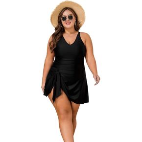 Women Plus Size Swim Dress High Stretch One Piece Swimsuit Tummy Control Bathing Suits in Saudi Arabia