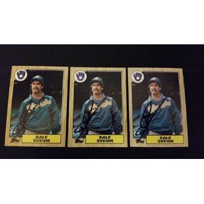 Dale Sveum Brewers 1987 Topps #327 Cubs Sox Signed Authentic Autograph JA15 - Autographed Baseball Cards in Saudi Arabia