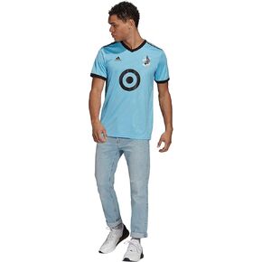 adidas Mens Minnesota United FC 21-22 Away Soccer Jersey, Blue in Saudi Arabia