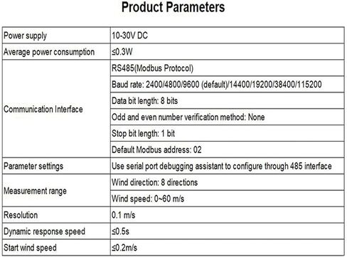 Wind Direction Sensor RS485 Outdoor Wind Vane Meteorological Accessories Wind Speed Vane for Environmental Protection(0-5v Output,Wind Direction) in Saudi Arabia