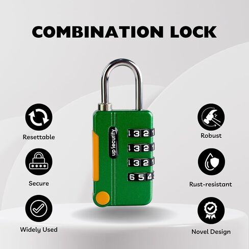 Small Combination Locker Lock, Travel Luggage Lock with Code for Suitcases and Backpacks, Combo Padlock Outdoor, Candados para Locker, Weather Resistant Latch Pad Locks (Black) in Saudi Arabia