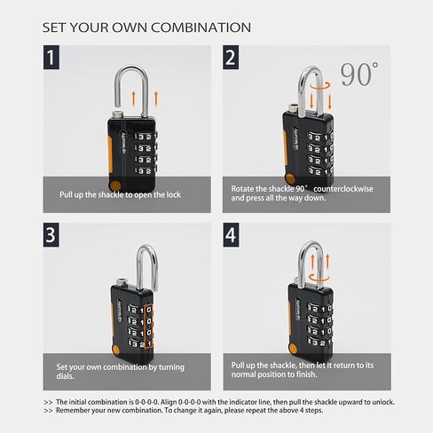 Small Combination Locker Lock, Travel Luggage Lock with Code for Suitcases and Backpacks, Combo Padlock Outdoor, Candados para Locker, Weather Resistant Latch Pad Locks (Black) in Saudi Arabia