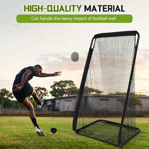 8 x 4 ft Kicking Net Football Kicking Cage with Extra Deep Pocket Bag Football Throwing Net Powder Coated Steel for Punting Practice Training Equipment, Easy to Assemble in Kuwait