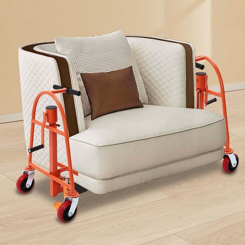 Manual Furniture and Crate Mover with Wheels Heavy Duty Furniture Movers Industrial Machinery Mover Pake Handling Tools Furniture Moving Tool -1300 lbs Capacity, 11.8" Lift Height, Set of 2 in Kuwait