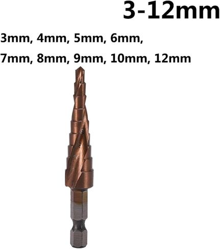 M35 Cobalt Step Drill Bit Cone Metal Tool Hole 1PCS (4-20mm (9 Step)) in Saudi Arabia