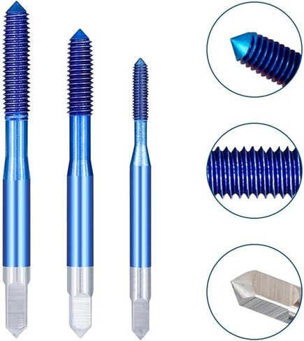 Fluteless Forming Machine Taps M2-M12 Blue Coated Thread Tap Metric Tap Drill Extrusion Taps 1Pcs(M2.5x0.45) in Saudi Arabia