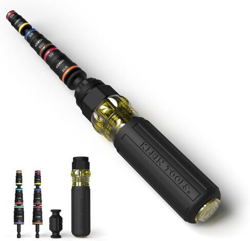 أدوات Klein 32914HD 14-in-1 مجموعة المقبس المقبس المصنفة ، وأحجام SAE و METR ، ومقبس مغناطيسي مع 12 برامج تشغيل سداسية وحامل بت ، ومقبض وسادة. in Kuwait