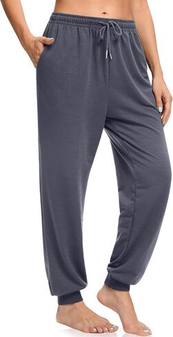 ASIMOON Womens Sweatpants with Pockets Loose Drawstring Joggers Pants Workout Casual Comfy Lounge Pants in Kuwait