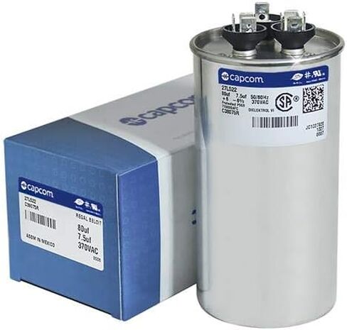 GE Genteq Round Capacitor 80 7.5 UF MFD 370 VOLT 27L522BZ3 27L522 in Saudi Arabia