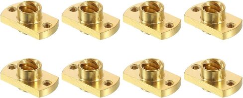 UXCELL 8PCS TR8X8 NUT SCRET BRASS NUT ، شبه منحرف NUT SCEME SCEME THREEL SCREEN in Kuwait