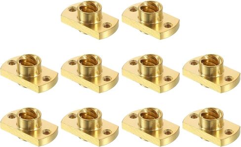 UXCELL 8PCS TR8X8 NUT SCRET BRASS NUT ، شبه منحرف NUT SCEME SCEME THREEL SCREEN in Kuwait