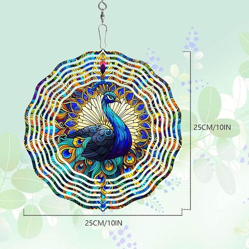 غزل الرياح اليعسوب ، الدوران ثلاثي الأبعاد للرياح المعلقة للرياح المعدنية من أجل الزخرفة ، زخرفة 10 بوصات زخرفة الدوران in Kuwait