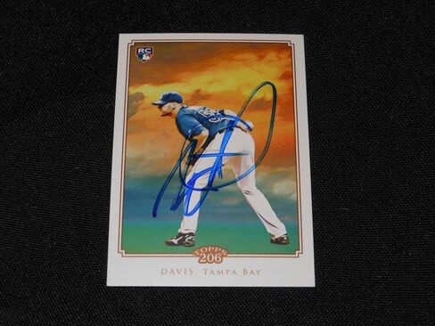 Tampa Bay Rays Wade Davis Signed 2010 Topps 206 Autograph Card S14 - MLB Autographed Baseball Cards in Kuwait