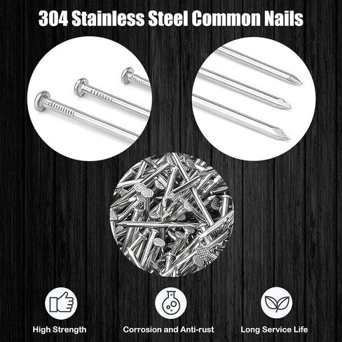 Maozaa 3 Inch Hardware Nails, 50pcs Stainless Steel 304 Hanging Nails for Hanging Pictures, Long Wood Finishing Nails in Saudi Arabia
