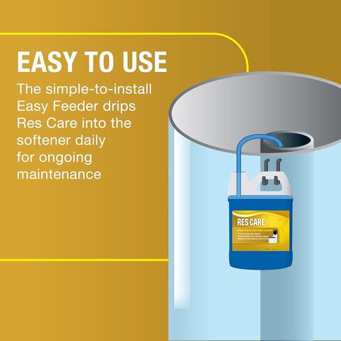 Pro Products Res Care Water Softener Cleaner Easy Feeder Starter Kit, Complete Water Softener System Cleaning, Dispenses Liquid Resin Filter Cleaner, Feeds Continuously to Restore Resin Capacity in Kuwait
