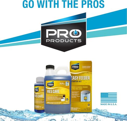 Pro Products Res Care Water Softener Cleaner Easy Feeder Starter Kit, Complete Water Softener System Cleaning, Dispenses Liquid Resin Filter Cleaner, Feeds Continuously to Restore Resin Capacity in Kuwait