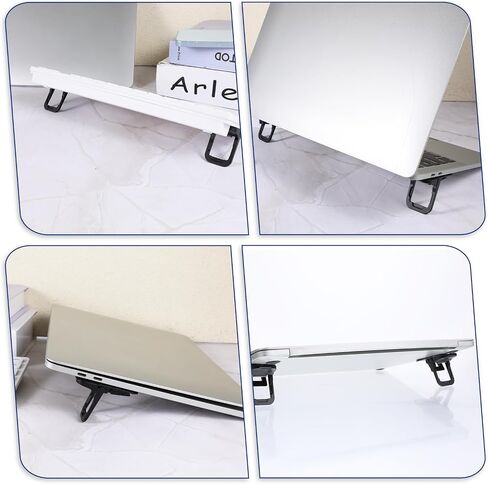 2 PCS Mini Keyboard Riser ، لوحات مفاتيح مزدوجة قابلة للتعديل قابلة للطي محمولة قابلة للطي Raiser Boards Stand Self-Admive Deficive Luff Luff Desk Ackitory لمعظم لوحات المفاتيح (أسود) in Saudi Arabia