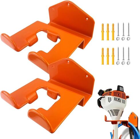 MAYIT Weedeater Hanger Garden Power Tool Hanger Wall Mounted Weed Wacker Hooks for Grass Trimmer, Hedge Trimmer, Garage Wall, Garage Trimmer, Garden Tools(1) in Kuwait