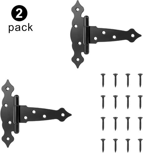 زخرفة معدنية 270 درجة مفصلات الحديد الثقيل 2pcs (أسود 160 مم 2pcs) in Kuwait