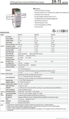 1pcs DR-15-5 DR-15-15 DR-30-5 DR-30-15 DR4505 DR4512 DR-60-5 DR-60-12 DR-60-15 DR-75-12 DR-75-24 DR-100-12 DR-100-24 Switching Power Supply(DR-30-5) in Kuwait