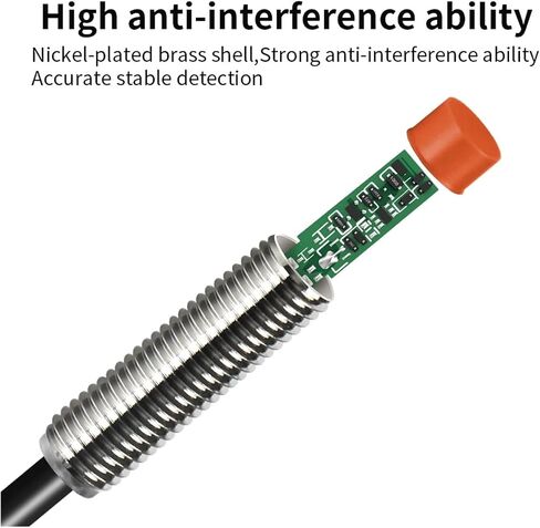 M8 استشعار القرب الاستقرائي مفتاح مستشعر 12-24V DC القصير النوع Flush PR08-1.5DN PR08-1.5DP NPN PNP مسافة 1.5 مم (PR08-1.5DN2) in Kuwait