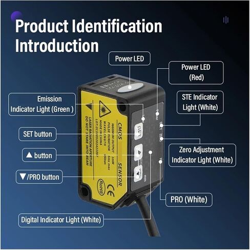 مستشعر الإزاحة عالي الدقة يحل محل HG-C التبديل التناظرية 485 قياس سمكة قياس المسافة (E3CX-LDS02N-D) in Saudi Arabia