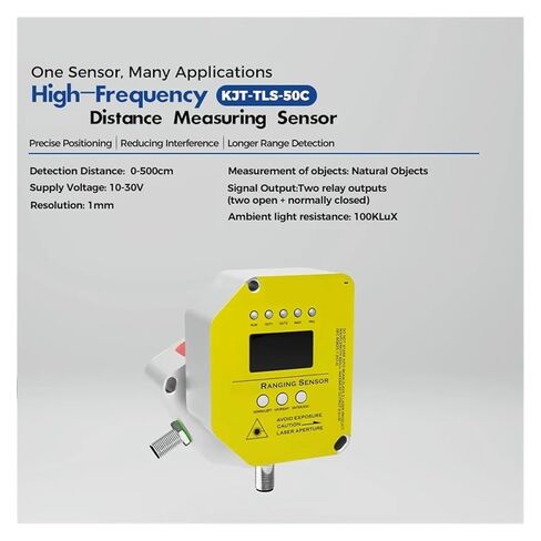 TLS-50C مسافة عالية الدقة قياس 50M استشعار التبديل ثنائي الإخراج التناظرية 4 ~ 20MA 0-10V مستشعر الإزاحة (0-10V PNP) in Kuwait
