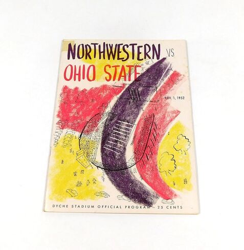 1952 Northwestern vs Ohio State College Football Program 11-1-52 - College Programs in Saudi Arabia