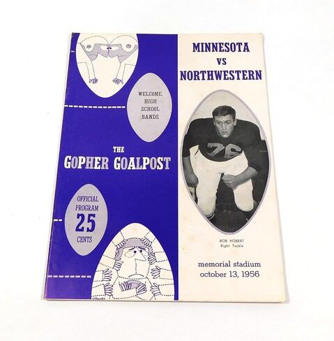 1956 Northwestern at Minnesota College Football Program 10-13-56 - College Programs in Saudi Arabia
