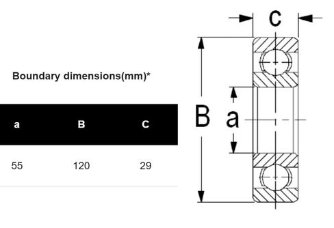 (2 حزمة) 6311-2RS ، 6311llu ، 311pp الكرة الشعاعية محمل 55x120x29 بواسطة Spinco in Saudi Arabia