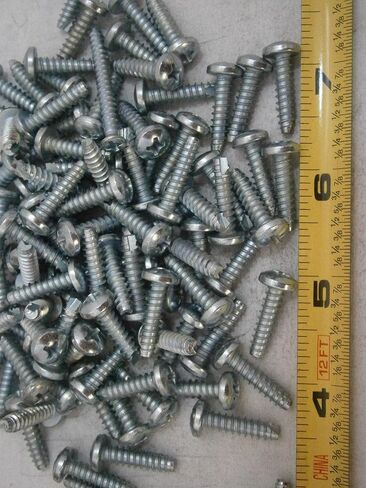 حزمة جديدة من مسامير قطع الخيط #10 × 3/4 "Phillips Pan Head Steel الزنك الكثير من 100 #4593 متعددة الأغراض مجموعة متنوعة شاملة أجهزة تشويش Wnyneh05220 in Saudi Arabia