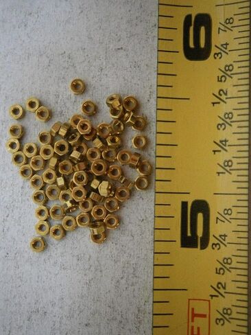 New Pack of Hex Nuts 00/90 x .078 x .040 Brass Lot of 10#3250 Multi-Purpose Comprehensive Hardware Fastener Assortment Kit WnyNEH05577 in Saudi Arabia