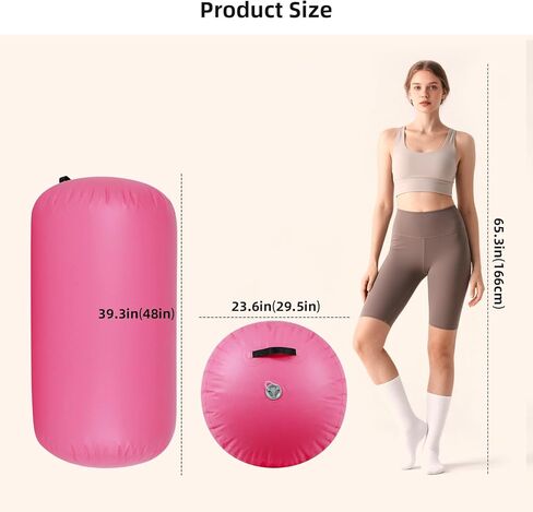 Inflatable Gymnastics Barrel Roller – Air Barrel Gymnastics Equipment for Back Handspring Training, Tumbling, Cheerleading & Yoga | Octagon Mat with Electric Pump for Home & Gym Use in Kuwait