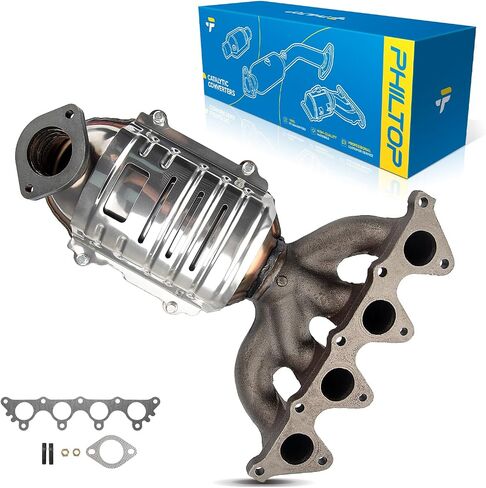 طقم محول الحفاز Philtop Direct-Fit متوافق مع Honda 1991-1993 Accord 2.2l ، 1990 Accord ، 1992-1993 Prelude Respion# 15602 ، 22624 ، 642422 ، 40195 Stainnal Steel (EPA) in Kuwait
