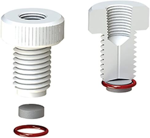 5838-72 Series Filter, Adapter with #11 Thred to 1/8" Female NPT, 100 Micron Polyethylene, 350 Micron Polypropylene, Retaining Ring, FETFE O-Ring, PTFE in Saudi Arabia
