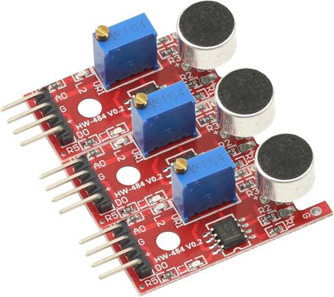 3 PCS Microphone Voice Sound Sensor Detection Module for Arduino Microphone AVR PIC Analog Digital Output Sensors in Saudi Arabia