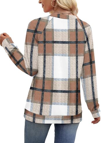 SAMPEEL Sweatshirts for Women V Neck Long Sleeve Shirts Lightweight Sweaters Fall Fashion Tops Outfits 2025 in Saudi Arabia