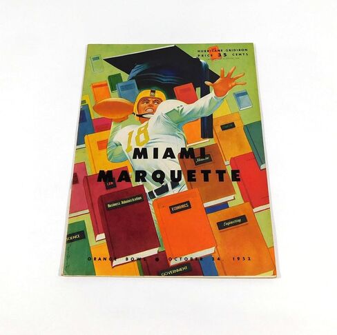 1952 Marquette at Miami Florida College Football Program 10-24-52 - College Programs in Saudi Arabia
