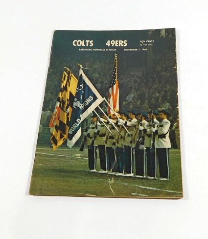 1964 San Francisco 49ers at Baltimore Colts NFL Football Program 11-1-64 - NFL Programs in Saudi Arabia