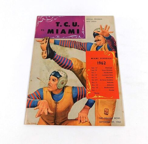 1962 TCU في برنامج كرة القدم كلية ميامي فلوريدا 9-29-62-برامج الكلية in Saudi Arabia
