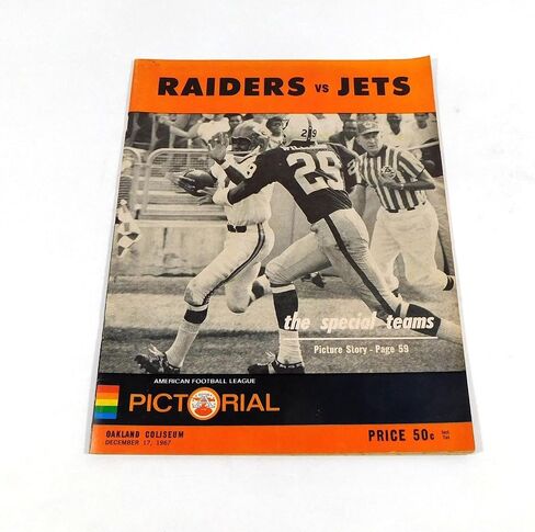 1967 New York Jets at Oakland Raiders AFL Football Program 12-17-67-برامج اتحاد كرة القدم الأميركي in Saudi Arabia