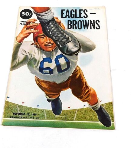 1955 Cleveland Browns في Philadelphia Eagles NFL Football Program 11-13-55-برامج اتحاد كرة القدم الأميركي in Saudi Arabia