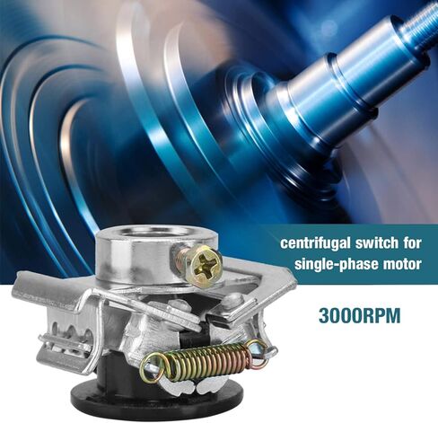 Jectse L16-152S Single-Phase Motor Centrifugal Switch, Black, 3000RPM, 16mm Shaft, Automatic in Saudi Arabia