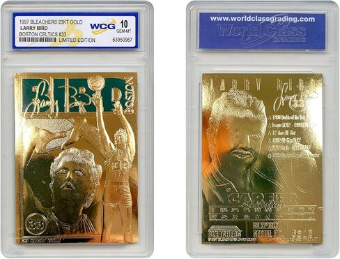 Larry Bird 1997 Bleachers 23K Gold Sculptured Card Boston Celtics #33 - Graded GEM Mint 10 in Saudi Arabia