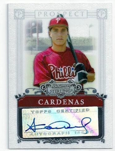2006 Bowman Sterling Card #BSP -AC Adrian Cardenas توقيع Auto Rookie RC Phillies - بطاقات البيسبول الموقعة in Saudi Arabia