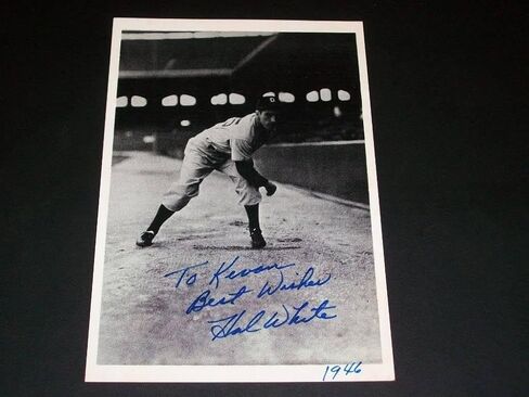 1946 Tigers Hal Auto Signed 4x6 Photo Card JSA C - Autographed Baseball Cards in Saudi Arabia