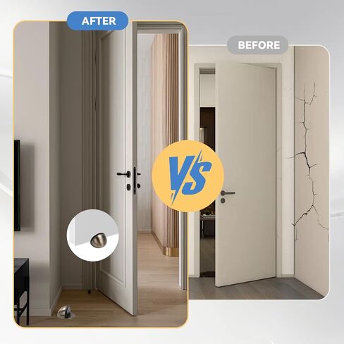 Floor Mounted Door Stops, Stainless Steel Door Stoppers for Floor, Floor Door Stop Mounted Half Moon, with Screws, for Hard Floor Concrete Floor(Silver,1 Pcs) in Saudi Arabia