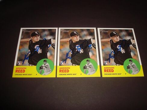 Addison Reed Sox 2012 Topps Heritage #223 Signed Authentic Autograph 920 - MLB Autographed Baseball Cards in Saudi Arabia