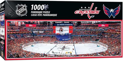 Mortpieces 1000 قطعة رياضية بانوراما - NHL Washington Capitals Center View Panoramic - 13 "x39" in Saudi Arabia